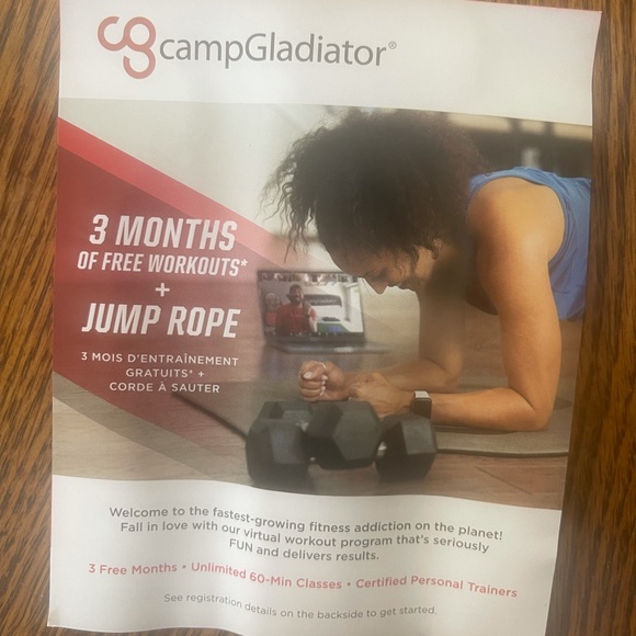Camp Gladiator Jump Rope + 3mo. Subscription - Picture 2 of 6